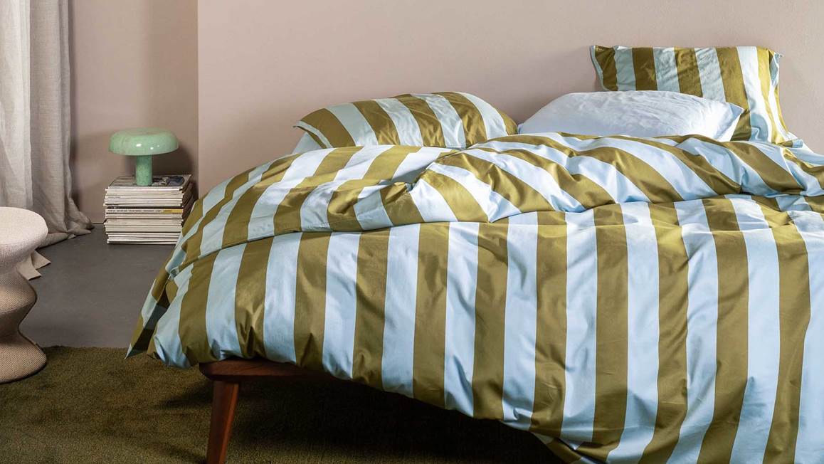 Essenza Minte Stripe housse de couette