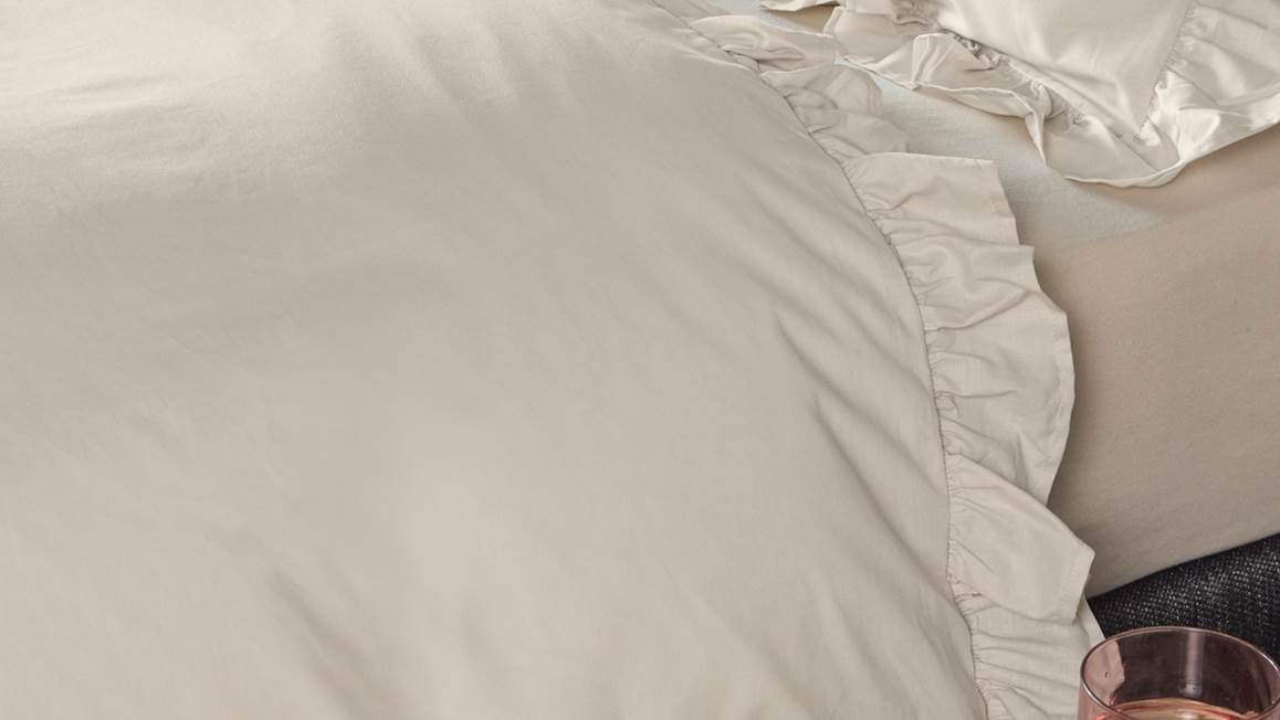 Ambiante Uni Ruffle housse de couette