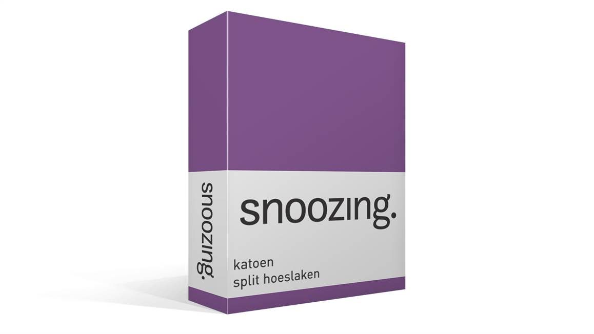 Snoozing drap-housse fendu en coton
