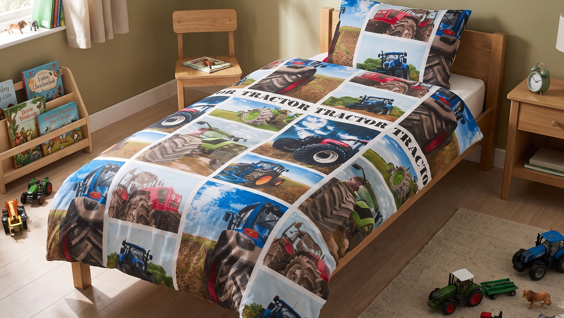 Snoozing Tracteur housse de couette