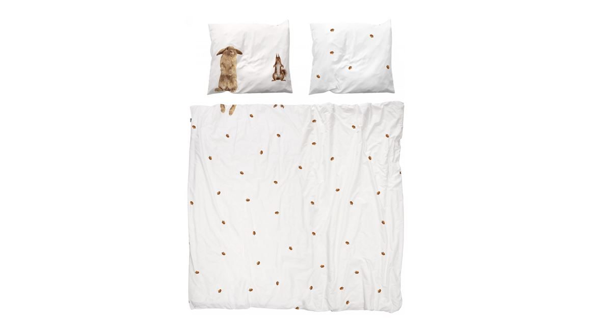 SNURK Furry Friends housse de couette en flanelle