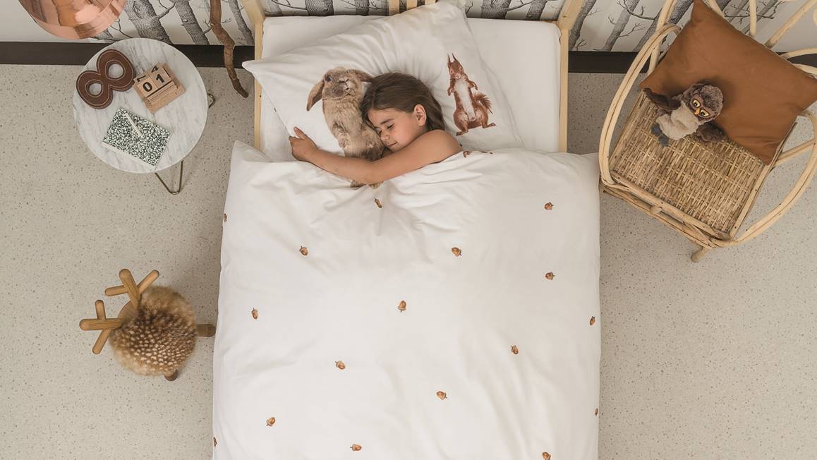 SNURK Furry Friends housse de couette en flanelle