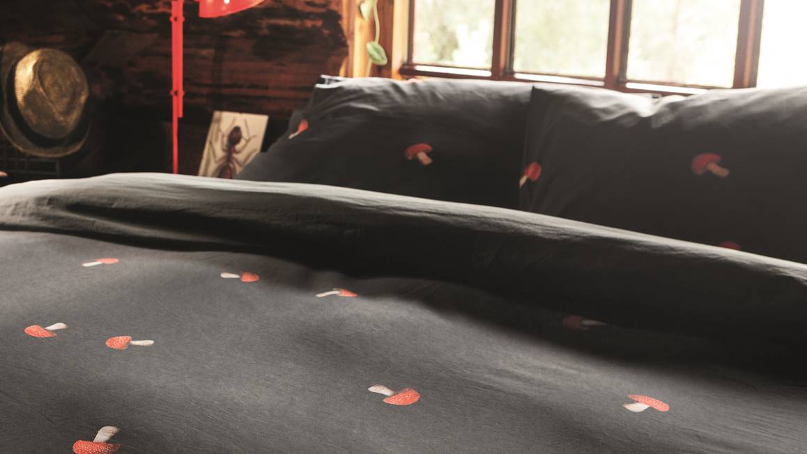 SNURK Mushrooms housse de couette en flanelle