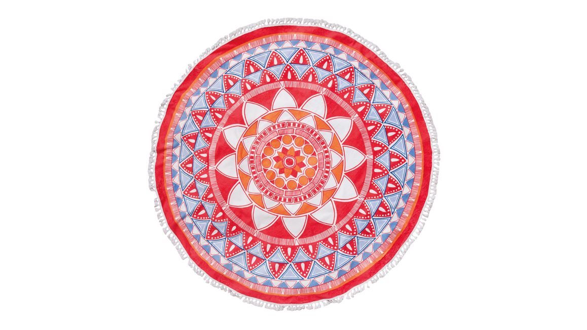 Seahorse Mandala serviette de plage ronde