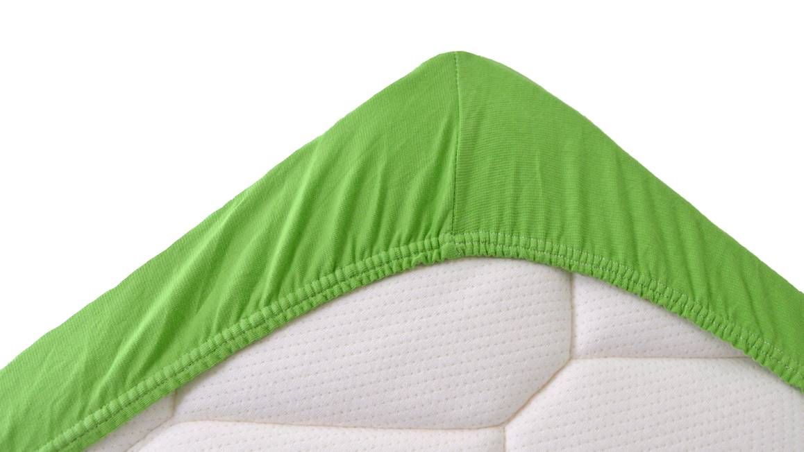 Snoozing drap-housse grand bonnet flanelle - Vert lime 