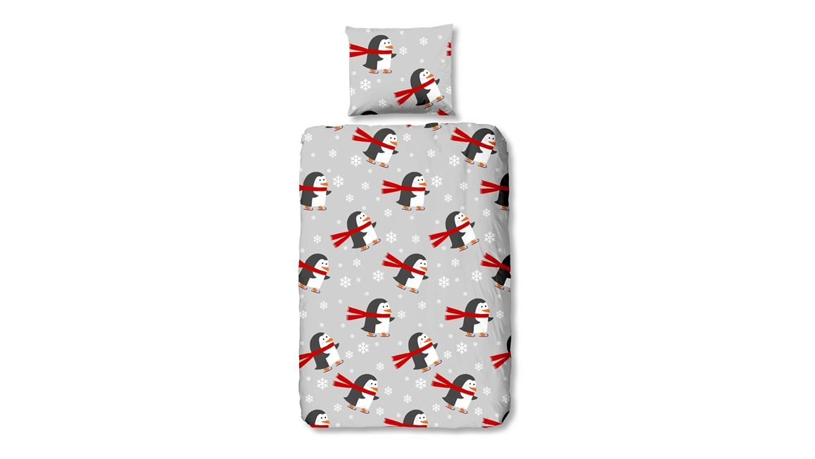 Good Morning Pinguins housse de couette en flanelle