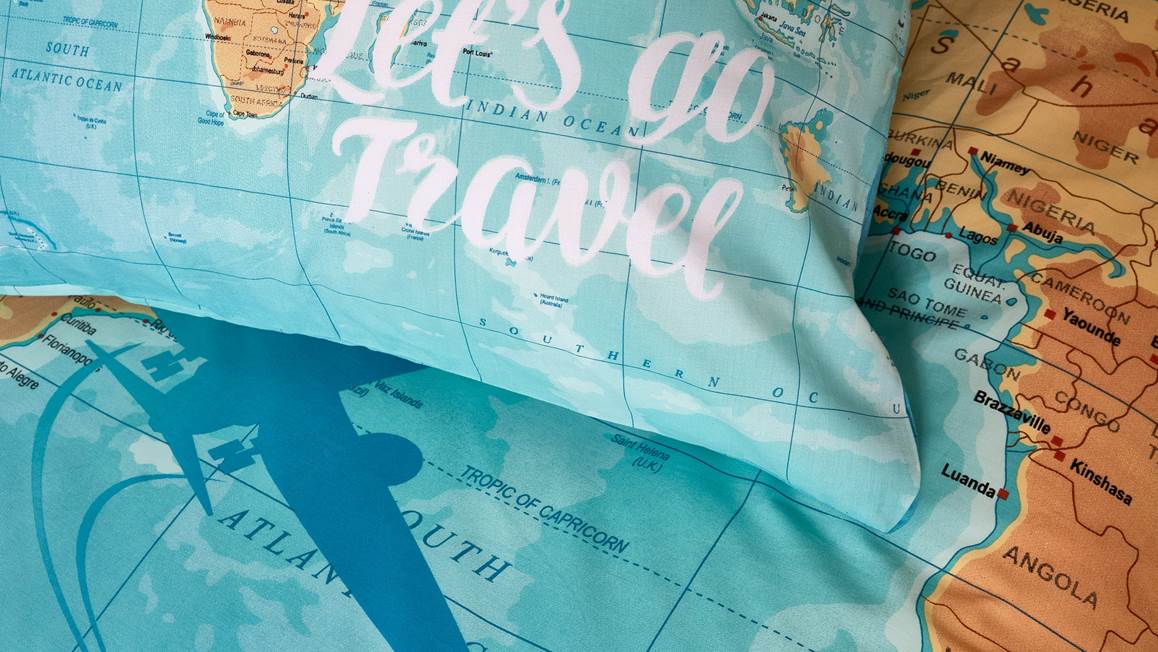 Snoozing Worldmap housse de couette