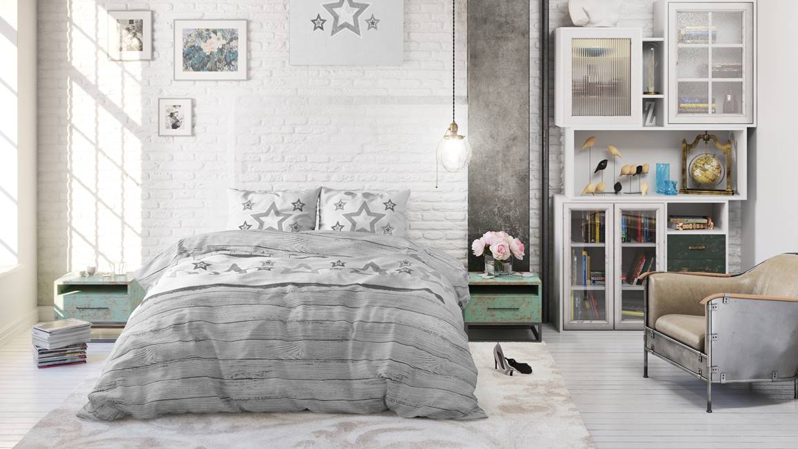 Sleeptime Stars and Stars housse de couette en flanelle