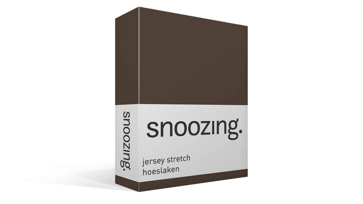 Snoozing drap-housse jersey stretch - Brun 