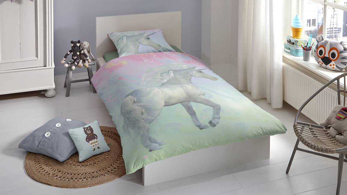 Good Morning Unicorn housse de couette enfant