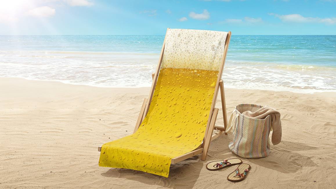 Good Morning Beer drap de plage