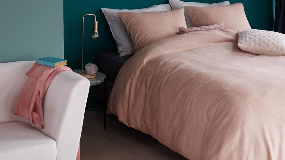 Beddinghouse Frost housse de couette en flanelle rose poudré