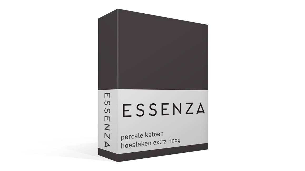 Essenza Premium drap-housse grand bonnet percale - Anthracite 