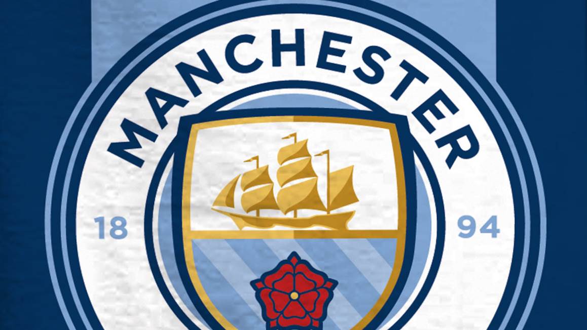 Manchester City F.C Coussin avec logo bleu clair 40/ x 40/ cm