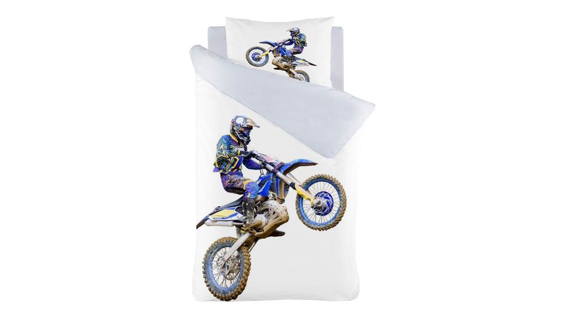Iseng Motor Cross Housse De Couette Blanc Smulderstextiles Be