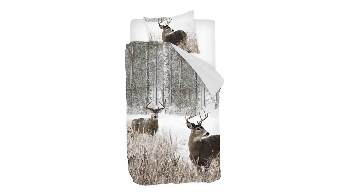 Snoozing Cerf en Hiver housse de couette