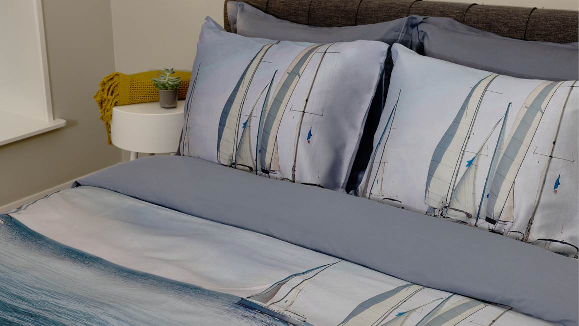 Snoozing Dunes housse de couette bleu