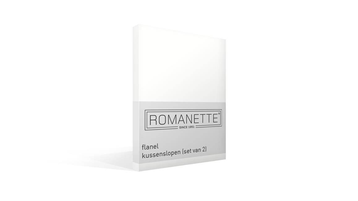 Romanette taies d'oreiller flanelle (lot de 2)