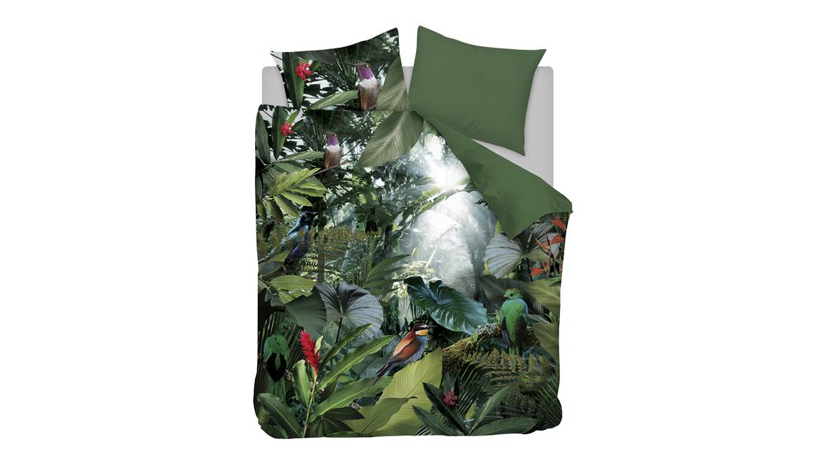Snoozing Tropical Birds housse de couette en flanelle