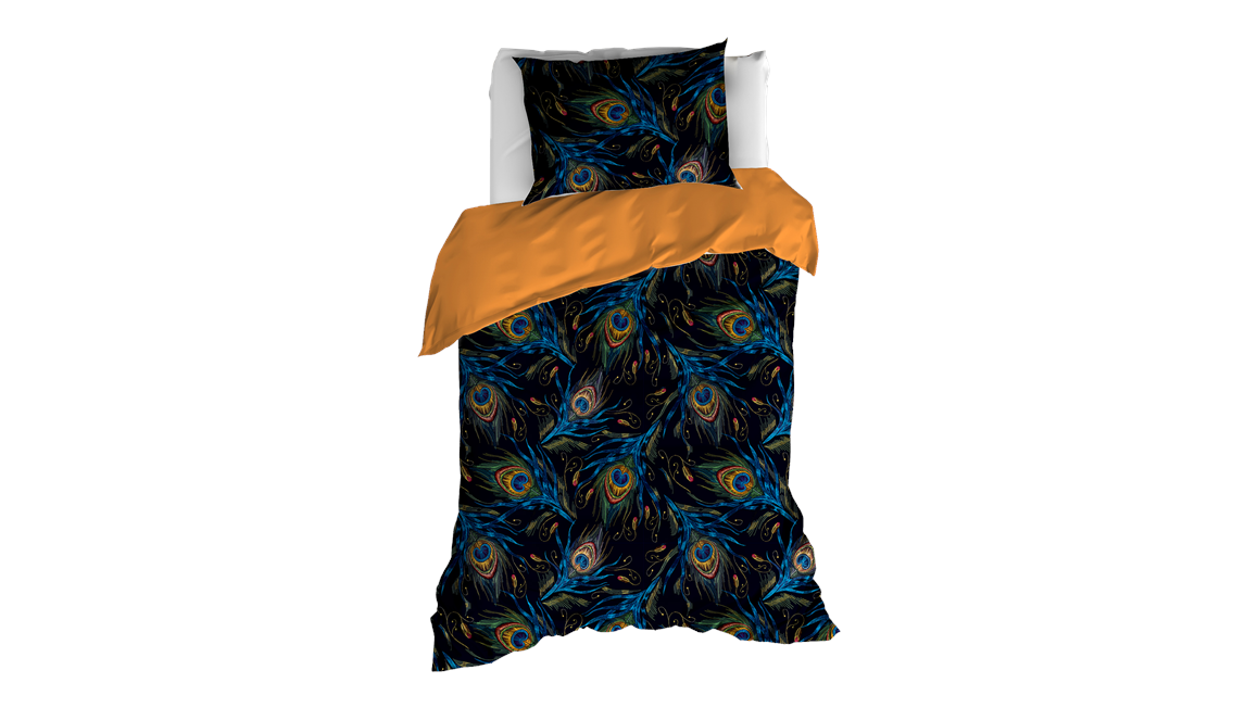 De Witte Lietaer Paon housse de couette jaune curry