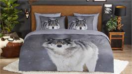 Good Morning Wolfie housse de couette en flanelle