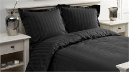 Papillon Uni Satin housse de couette noir