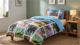 Snoozing Dinosaur housse de couette en flanelle