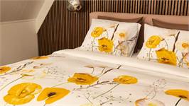 Snoozing Yellow Poppy housse de couette en flanelle