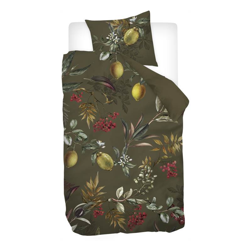 Snoozing Lemon housse de couette en flanelle