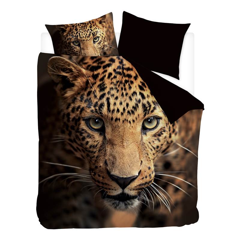 Snoozing Lupard housse de couette en flanelle