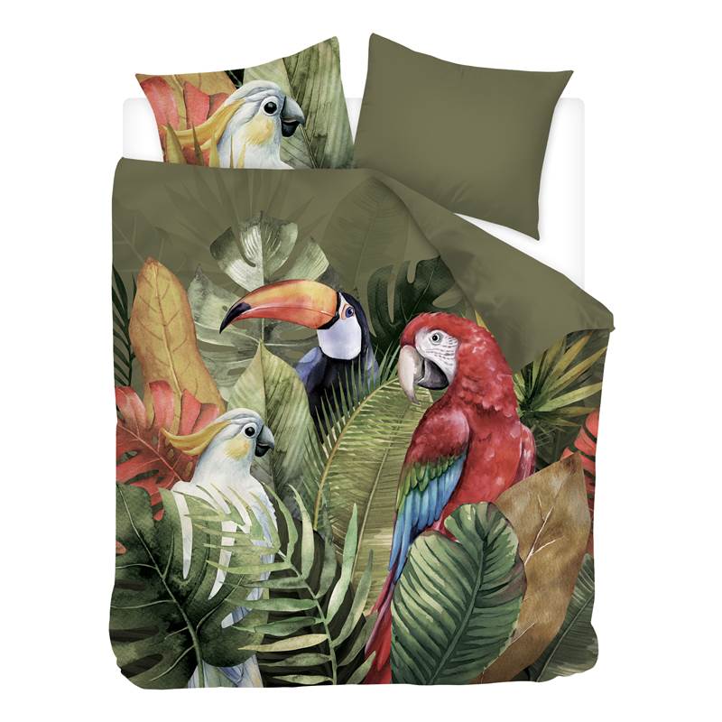 Snoozing Macaw housse de couette en flanelle