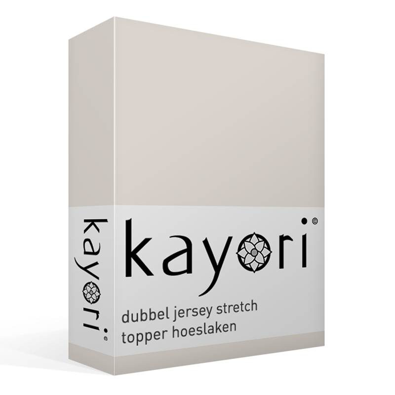 Kayori Kyoto drap-housse surmatelas double jersey stretch – Blanc cassé 