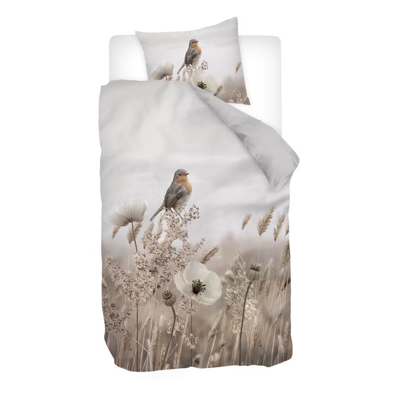 Snoozing Pavot Blanc housse de couette
