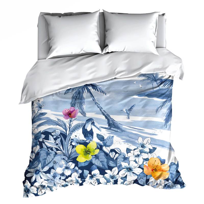 Satin d’Or Lagoon housse de couette
