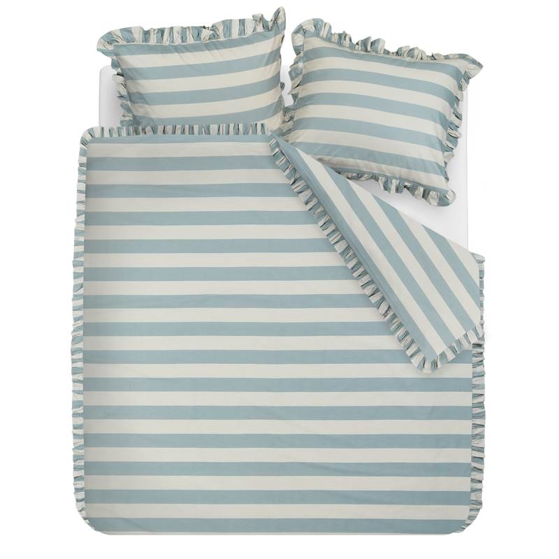 Ambiante Striped Ruffle housse de couette