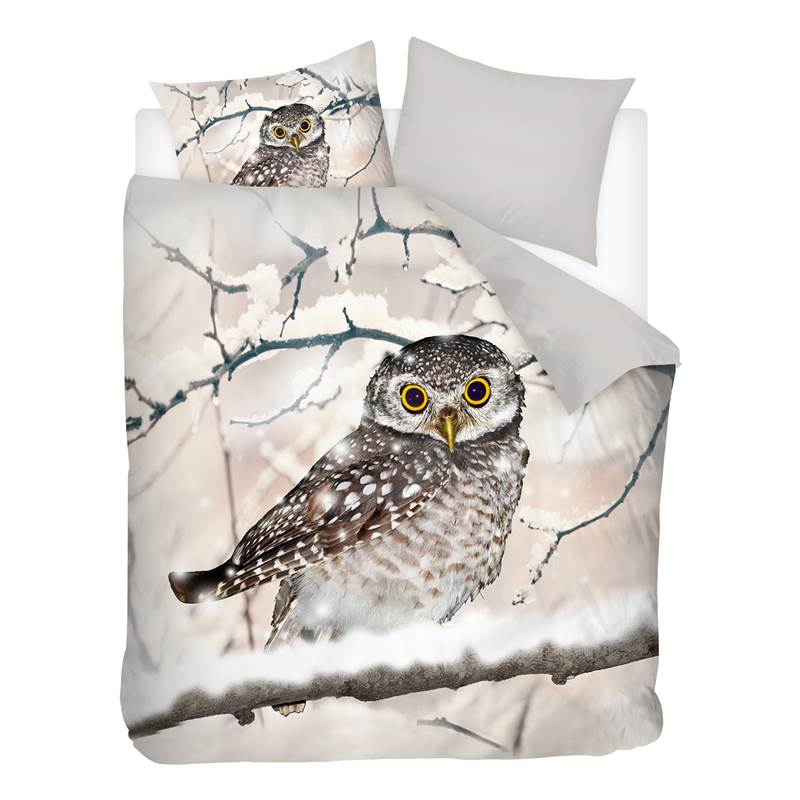 Snoozing Chouette housse de couette en flanelle