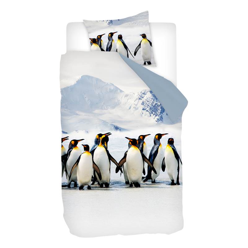 Snoozing Pinguins housse de couette en flanelle