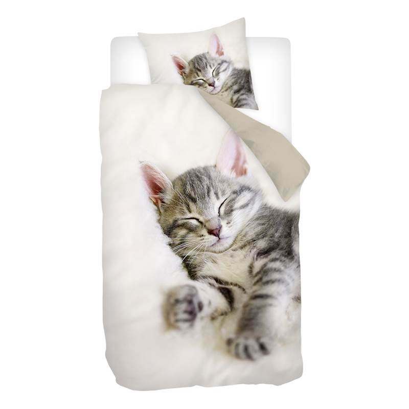 Snoozing Snooze housse de couette en flanelle