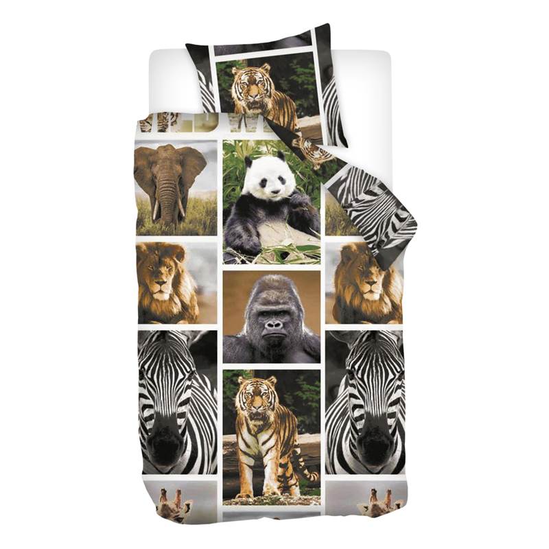 Snoozing Wildlife housse de couette en flanelle