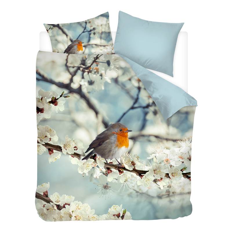 Snoozing Rouge-Gorge housse de couette en flanelle