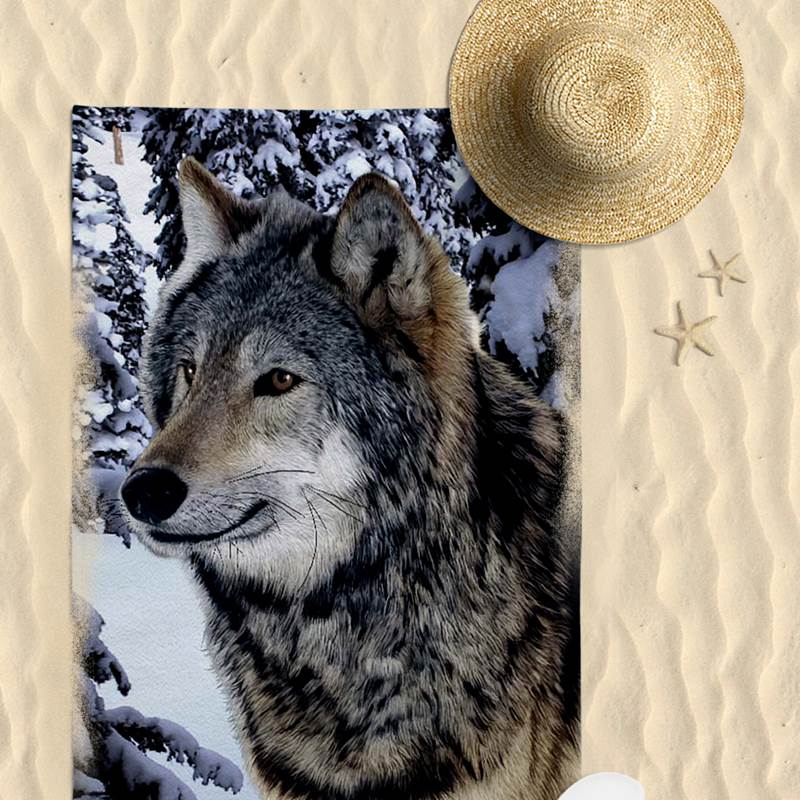 Husky serviette de plage