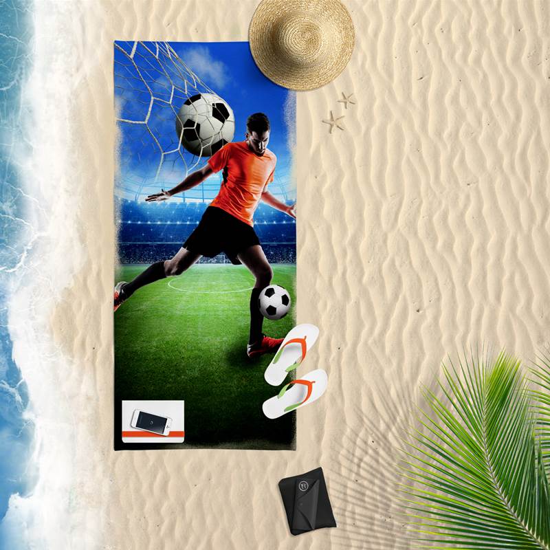 Soccer serviette de plage