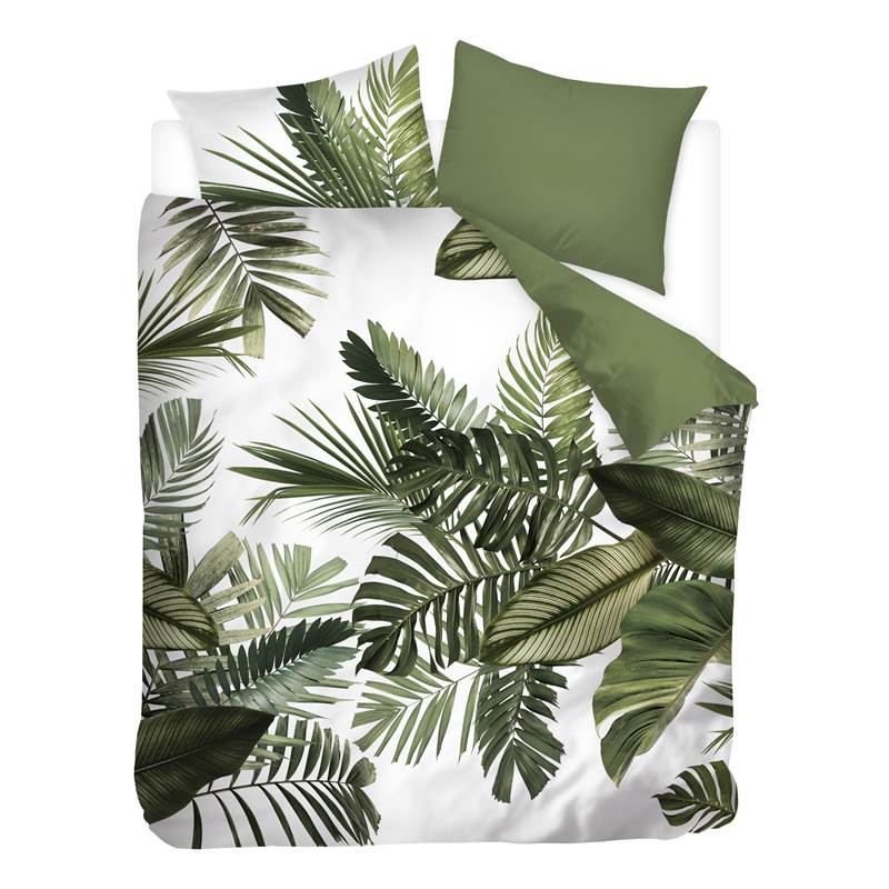 Snoozing Palm Leaves housse de couette en flanelle
