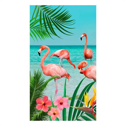 Good Morning Flamant Rose serviette de plage